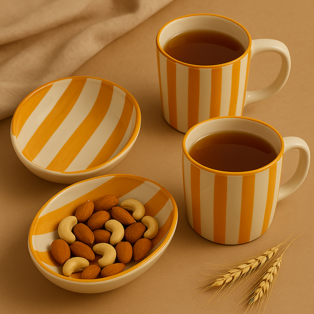 Stripe Cup and snack bowl set (Set of 1 cup and 1 snack bowl) | Pinterest Inspired Design