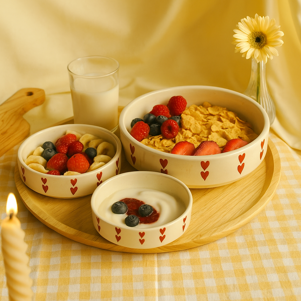 Ceramic Breakfast Bowls (Set of 3) | Ceramic