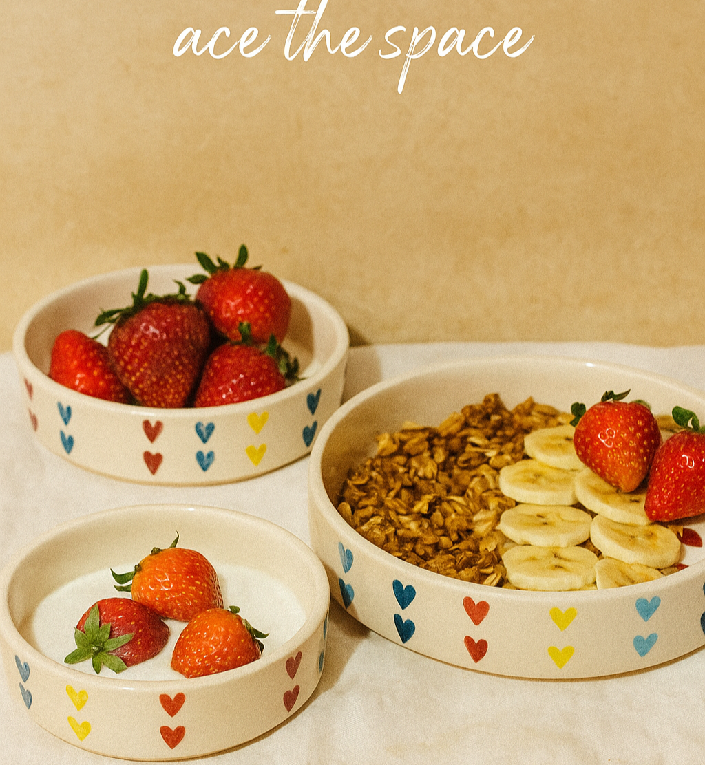 Ceramic Breakfast Bowls (Set of 3) | Ceramic