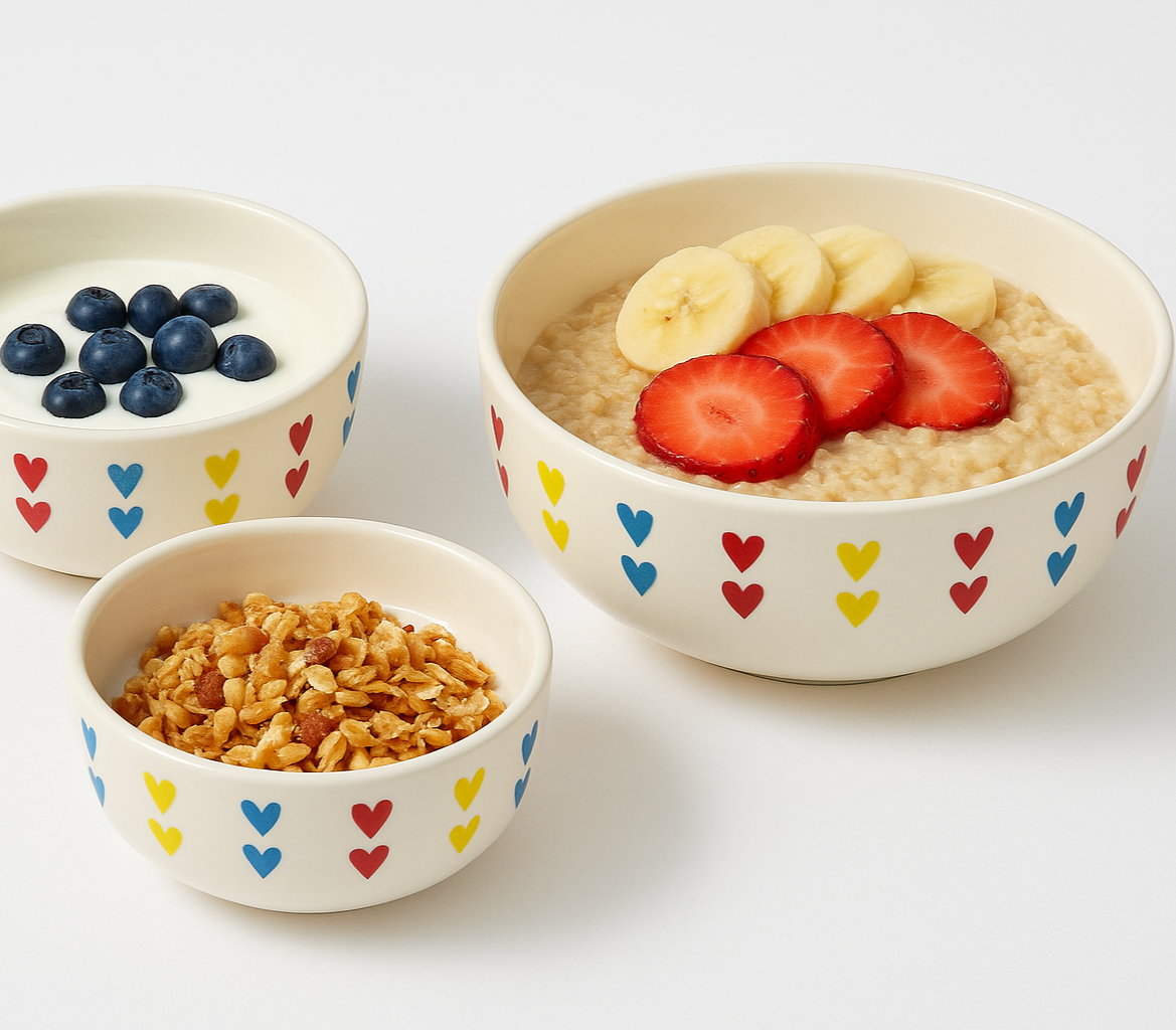 Ceramic Breakfast Bowls (Set of 3) | Ceramic