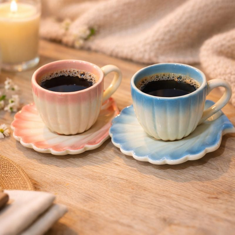 Ombre Coffee Cup and Saucer Set (set of 1)| Pinterest Inspired Design