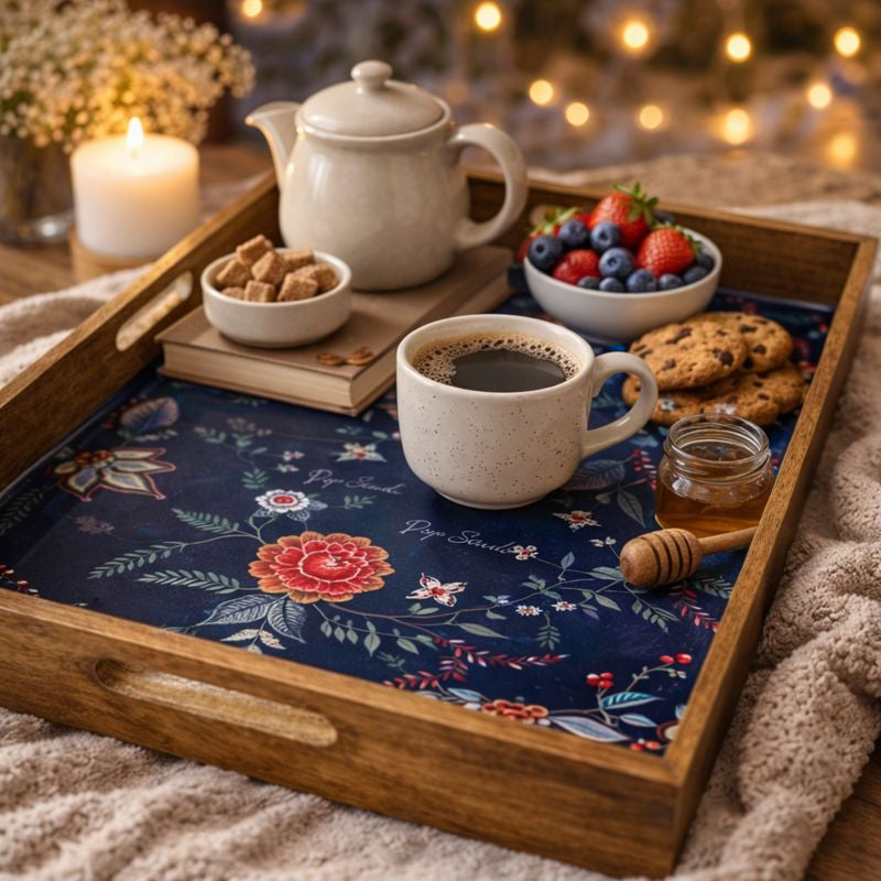 NIGHTANGLE ENAMELLED SERVING TRAY