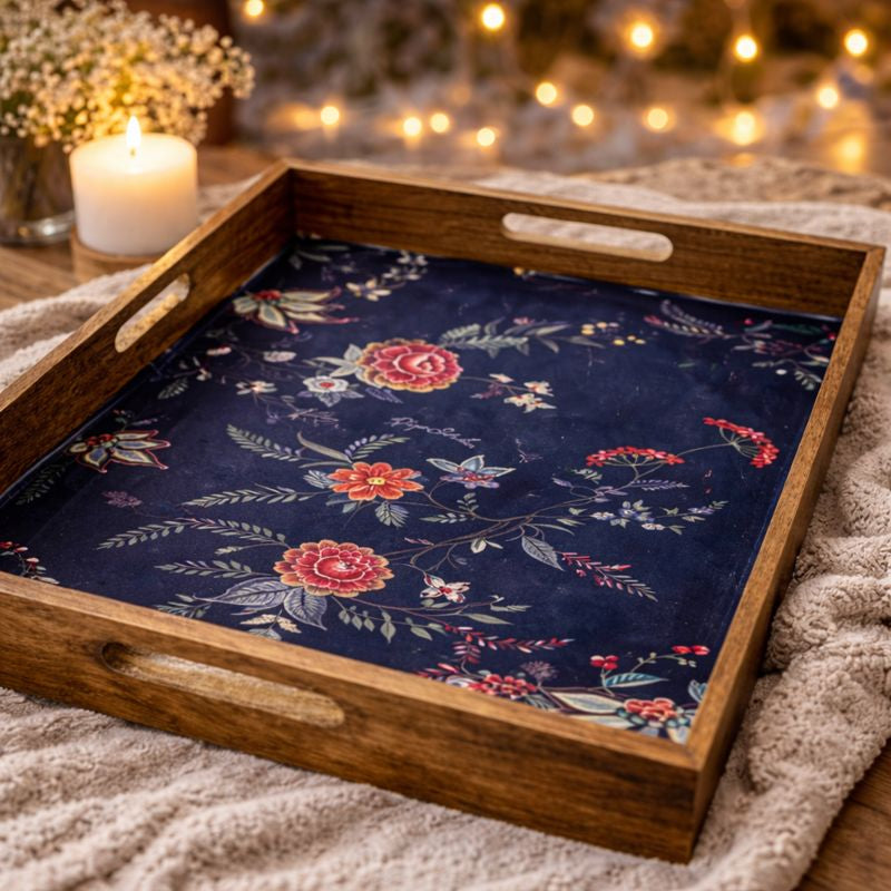 NIGHTANGLE ENAMELLED SERVING TRAY