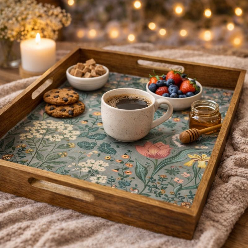 TULIP ENAMELLED SERVING TRAY