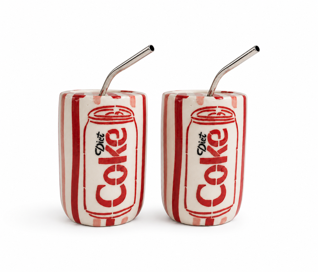 Coke Tumbler Ceramic Cup steel straw (Set of 1) | Pinterest Inspired Design