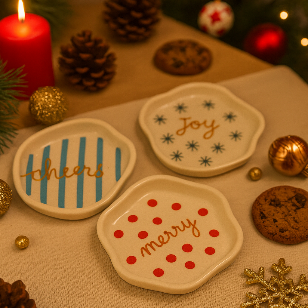 Jingle Cookie Plates | Ceramic