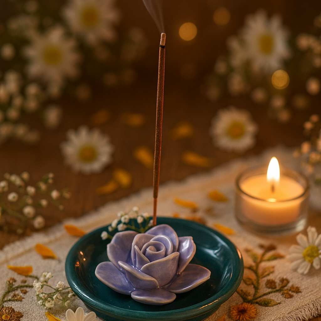 Lotus Incense stick stand( Agarbatti Stand )(set of 3)