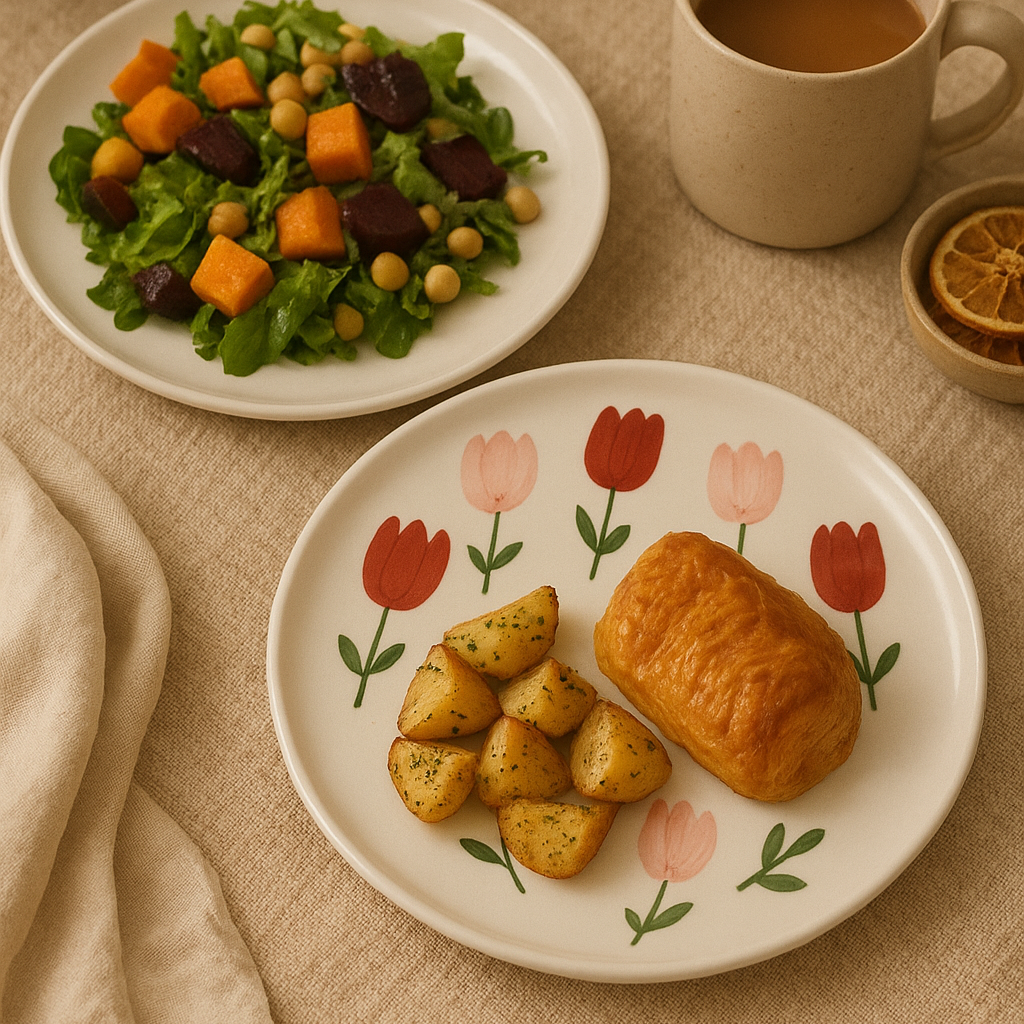 Tulips Snack Plates(set of 2)