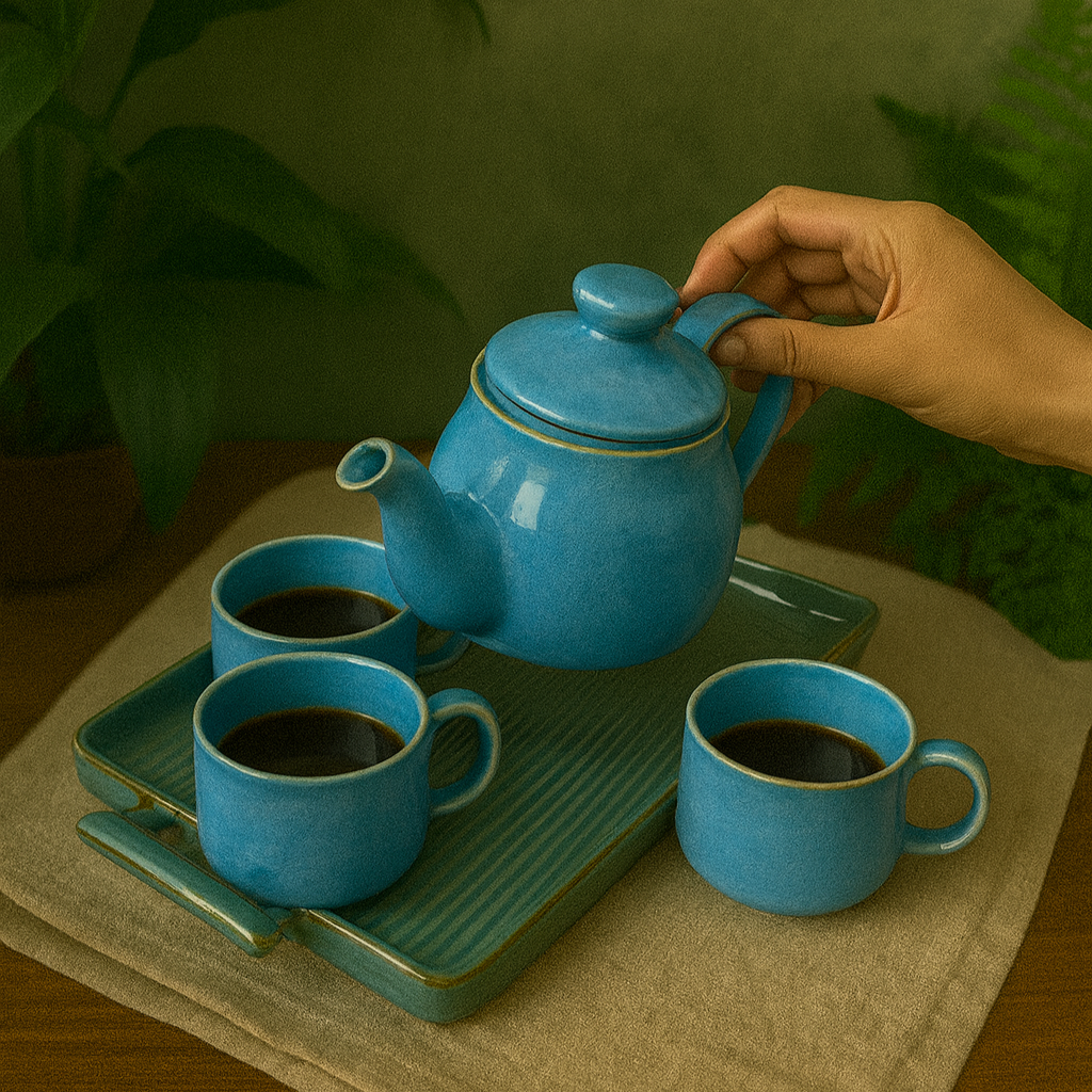 Chai Tea Party ( Set of 4 cup, 1 tray and 1 kettle) | Pinterest Inspired Design