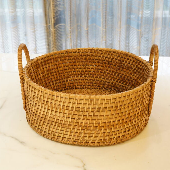 RATTAN PICNIC BASKETS (SET OF 1)
