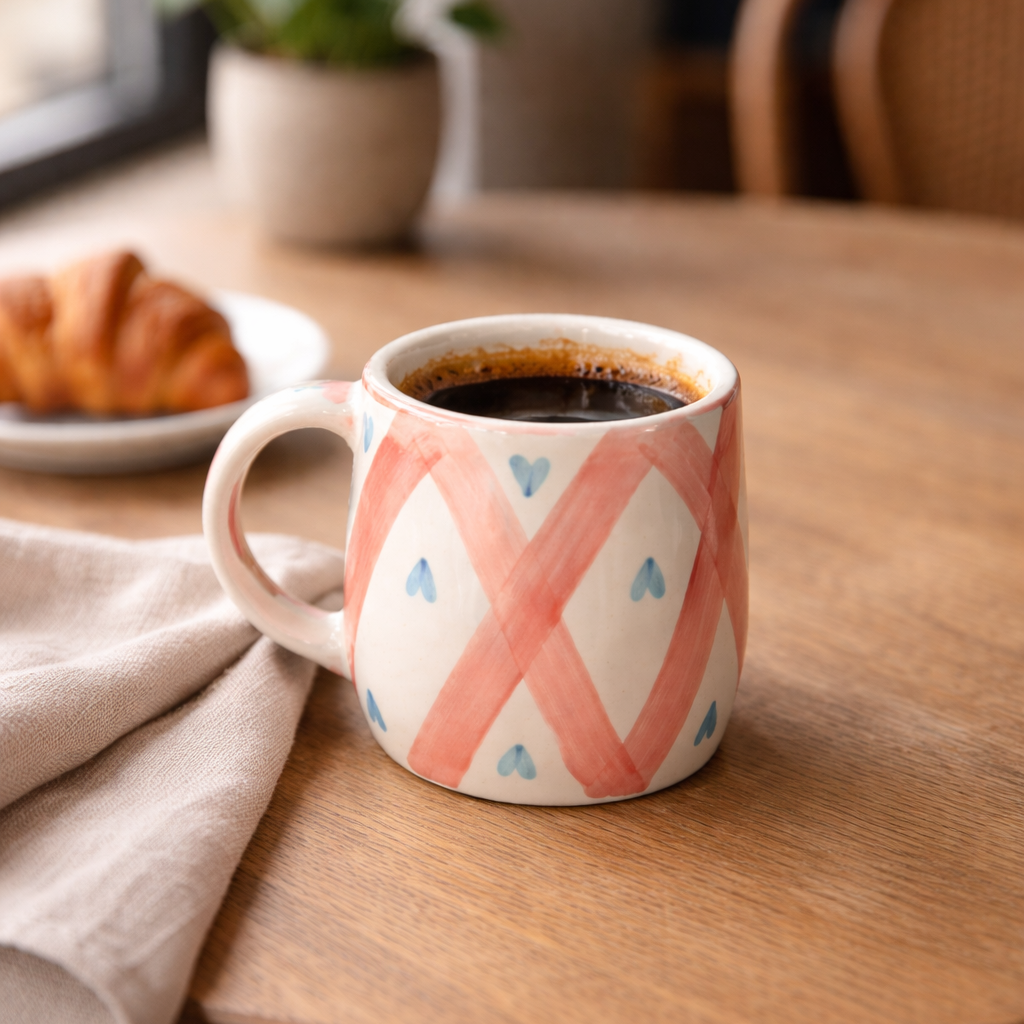 WARM HEARTS COFFEE CUP (Set of 1) | Perfect gifting option