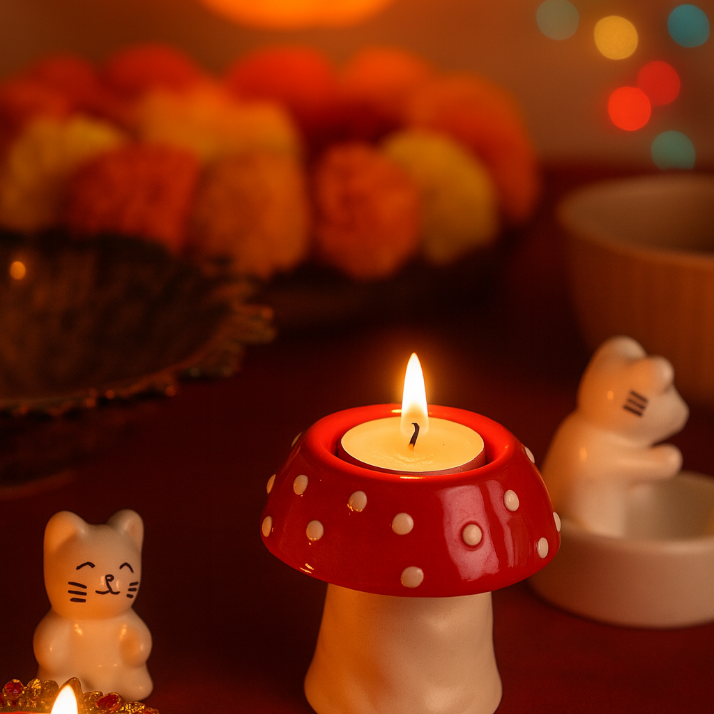 Mush-home Tea Light Holder | Ceramic