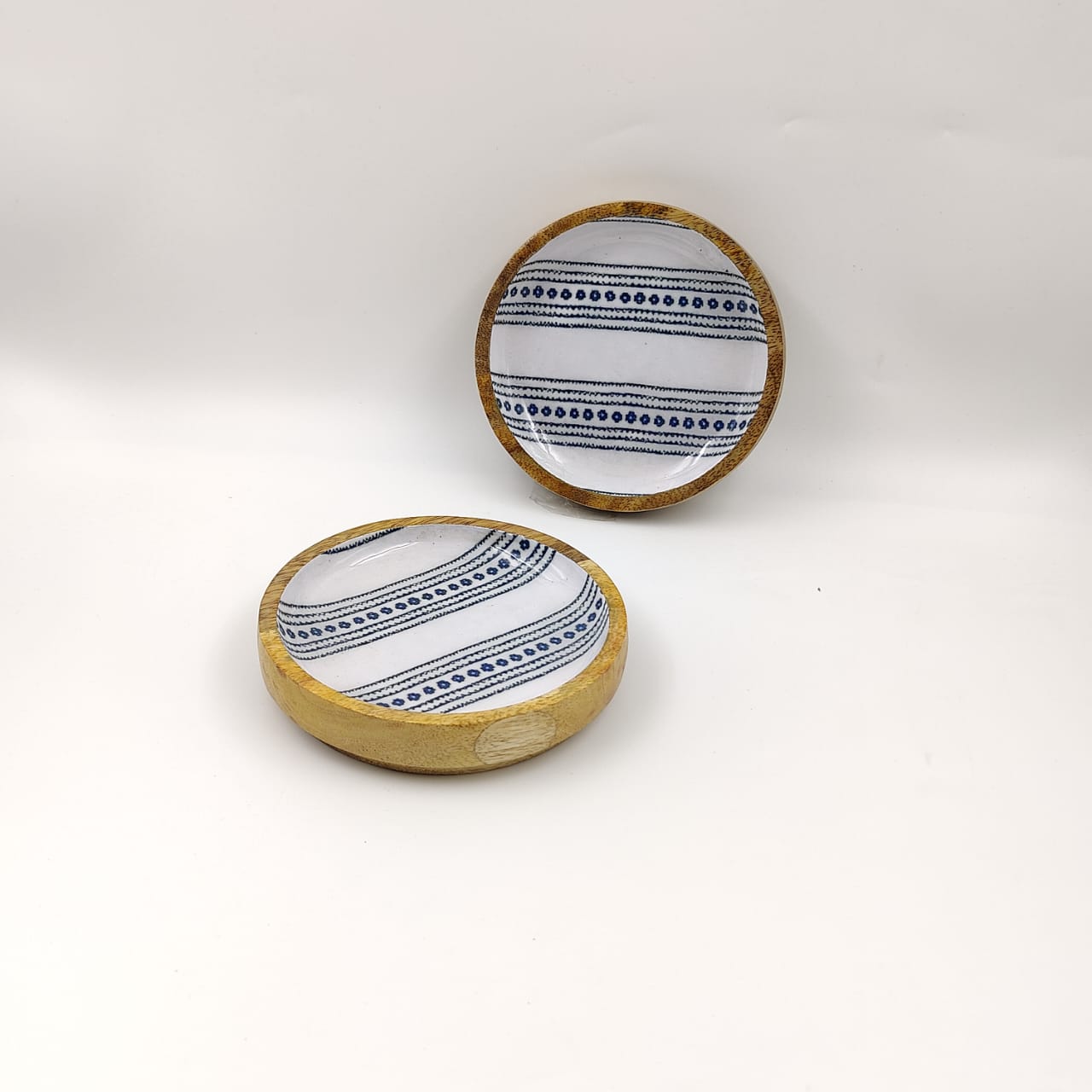 INDIGO SERVING TRAY, 2 CUPS AND A COOKIE PLATE SET