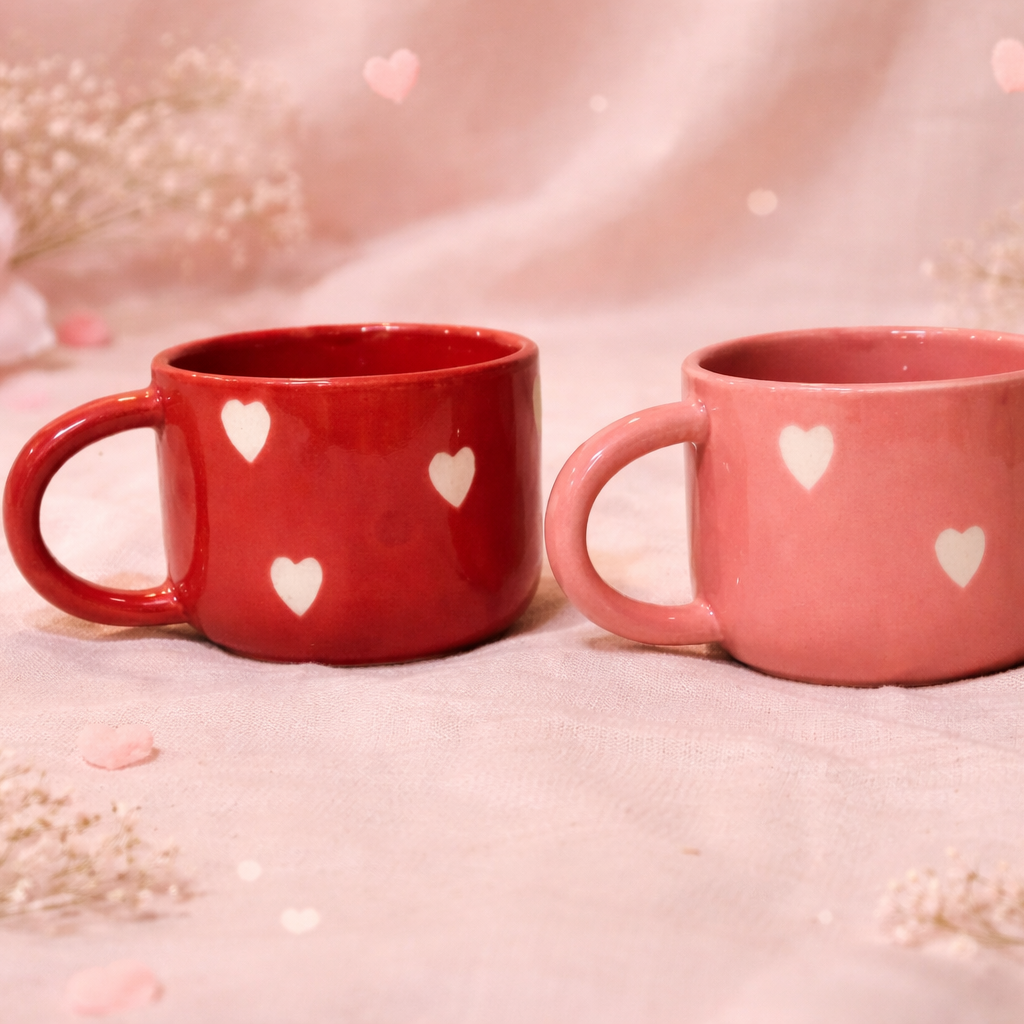 RED PINK TEA CUPS (Set of 2) | Pinterest Inspired Design