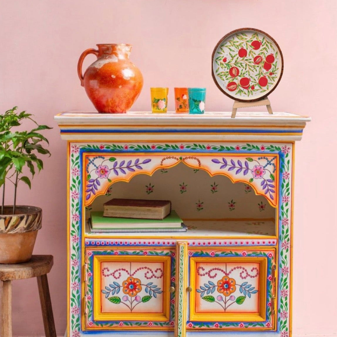 "RUMANI" HAND-PAINTED MUTI-USE TRAY