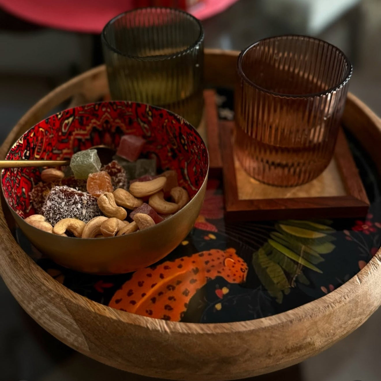 AFRO-ALLI SERVING TRAY( SET OF 1)