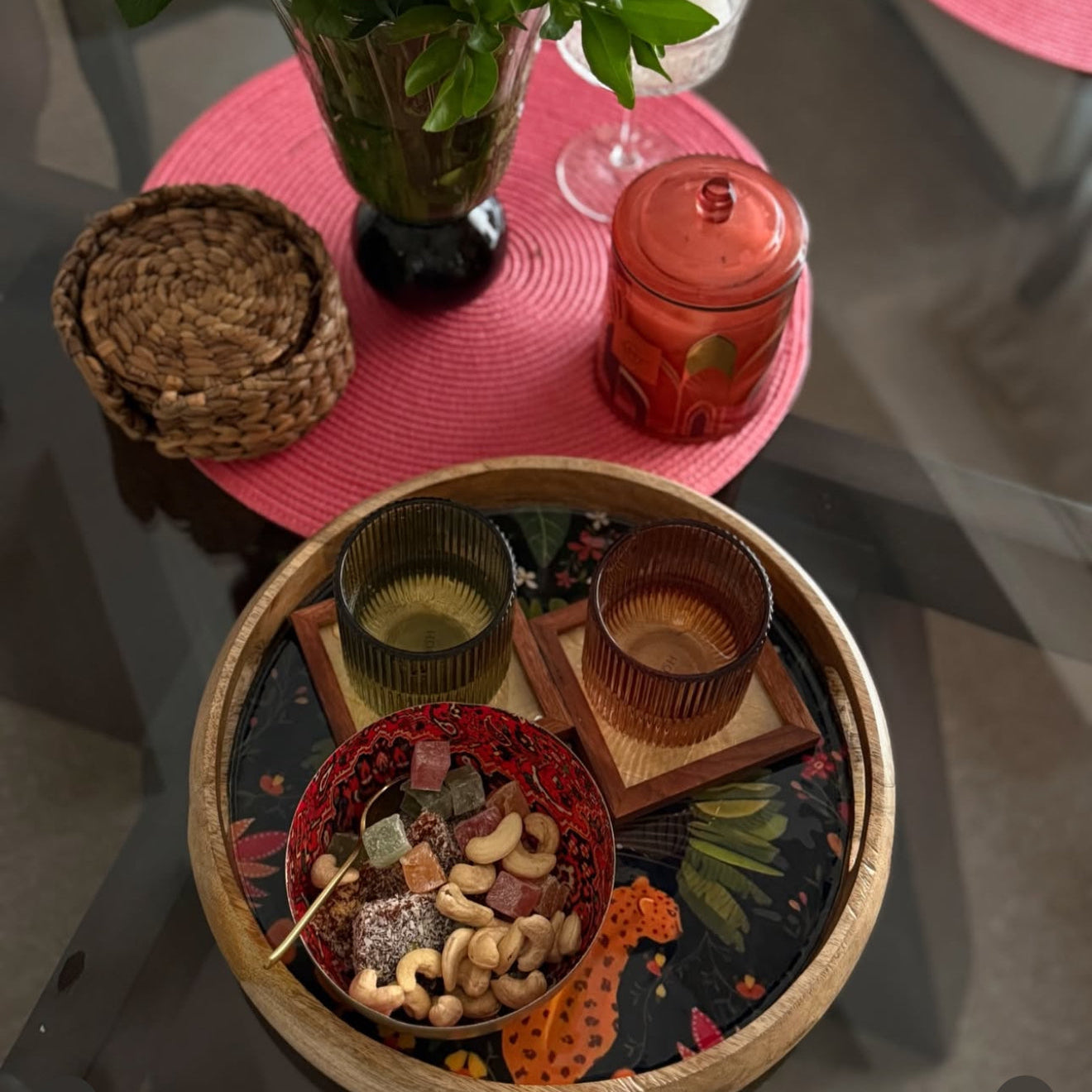 AFRO-ALLI SERVING TRAY( SET OF 1)