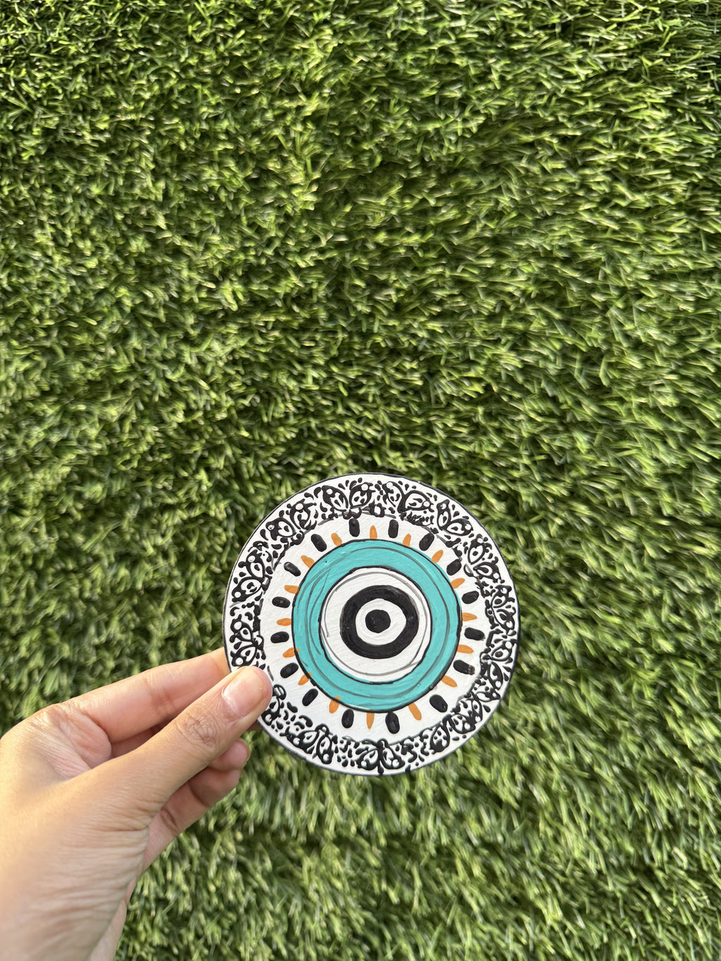 EVIL EYE TEA COASTERS (SET OF 2)