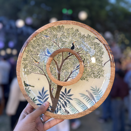 VERDURE ENAMELLED SNACK PLATTER