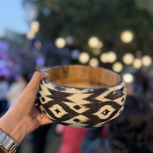IKAT ENAMELLED SNACK BOWL