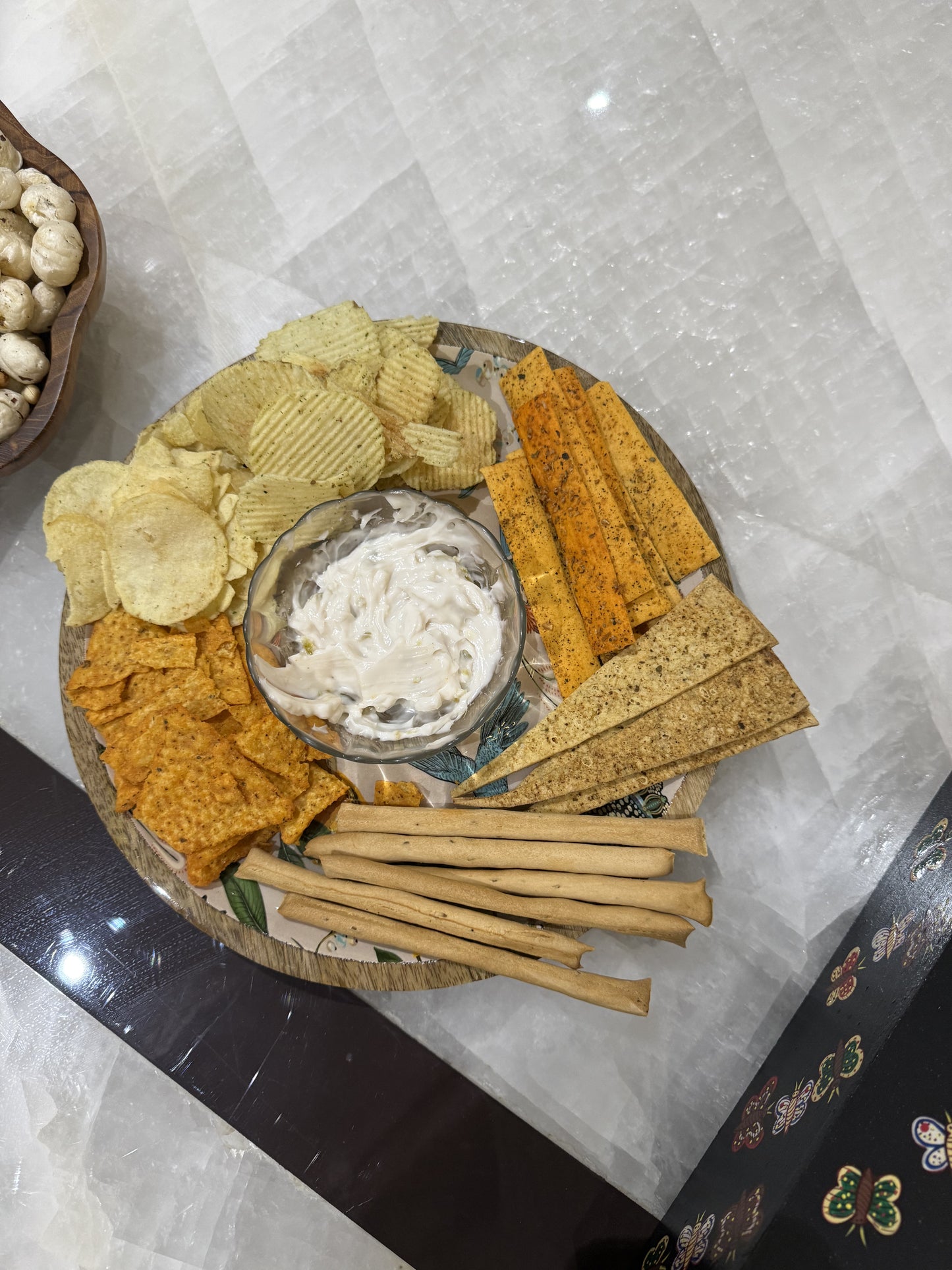 VERDURE ENAMELLED SNACK PLATTER