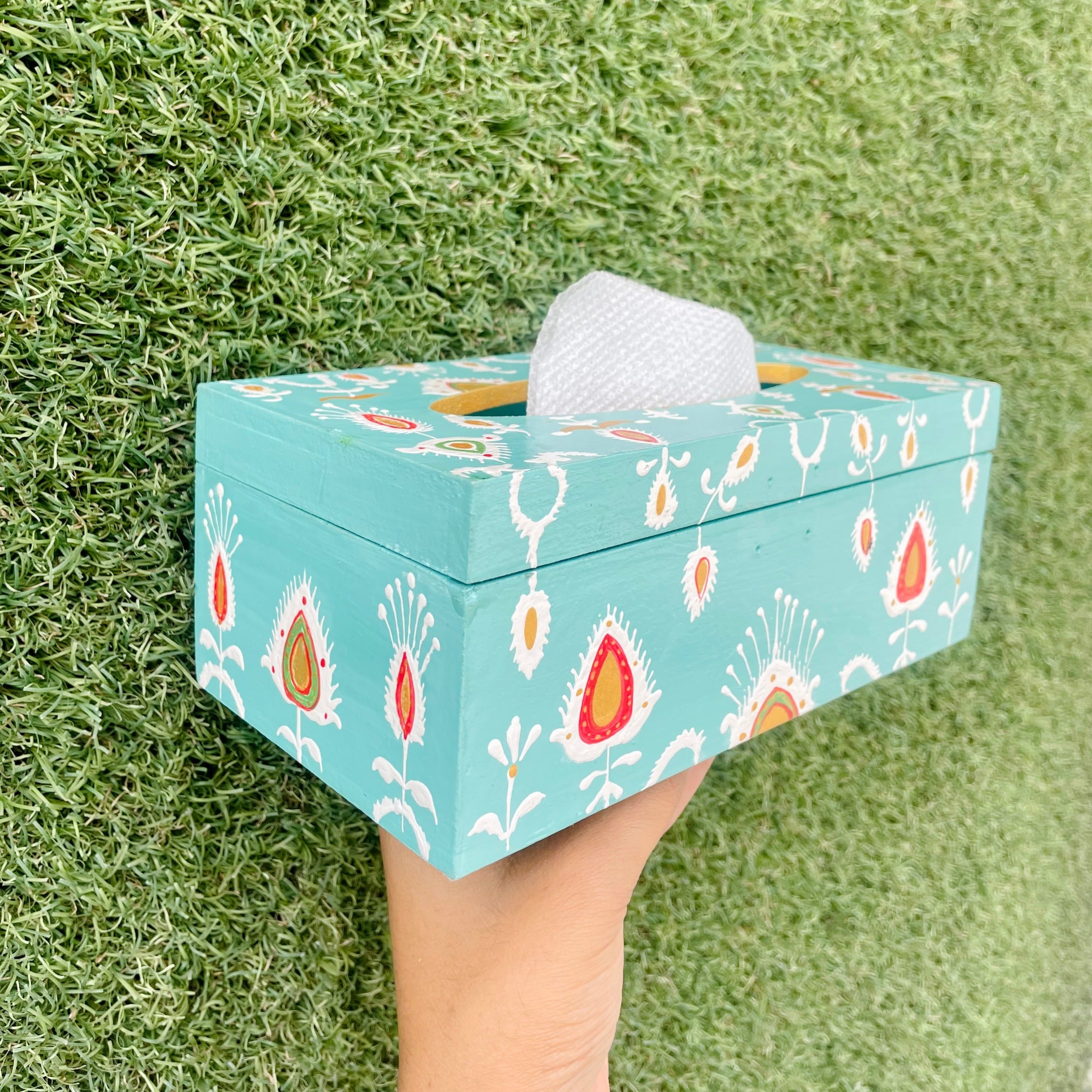 IKAT HAND-PAINTED TISSUE BOX