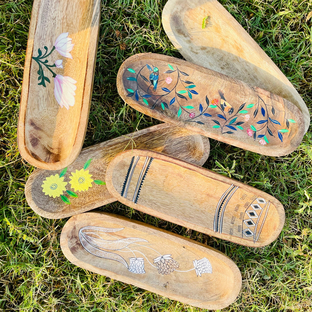 SUNFLOWER HAND-PAINTED SNACK PLATTER