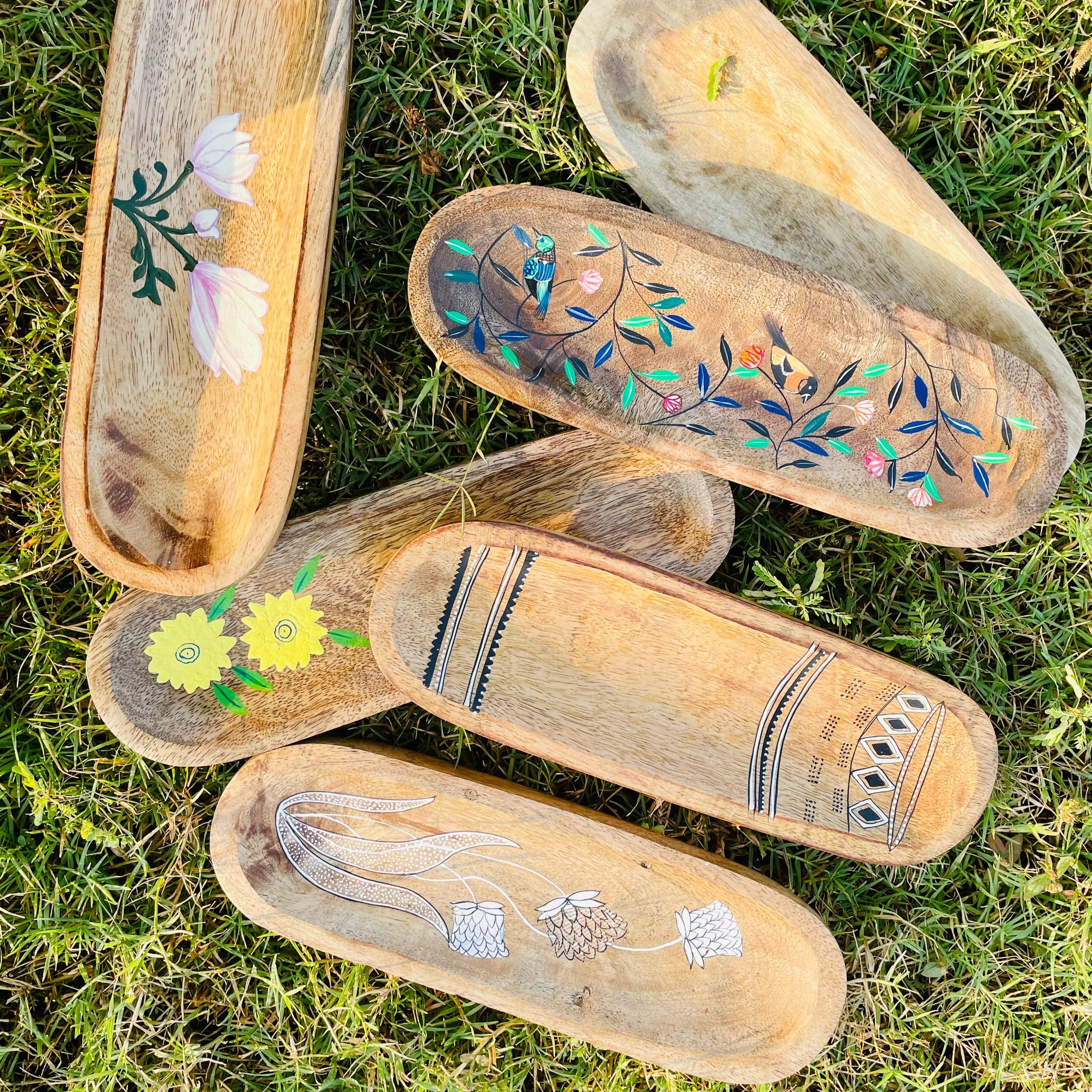 SUNFLOWER HAND-PAINTED SNACK PLATTER