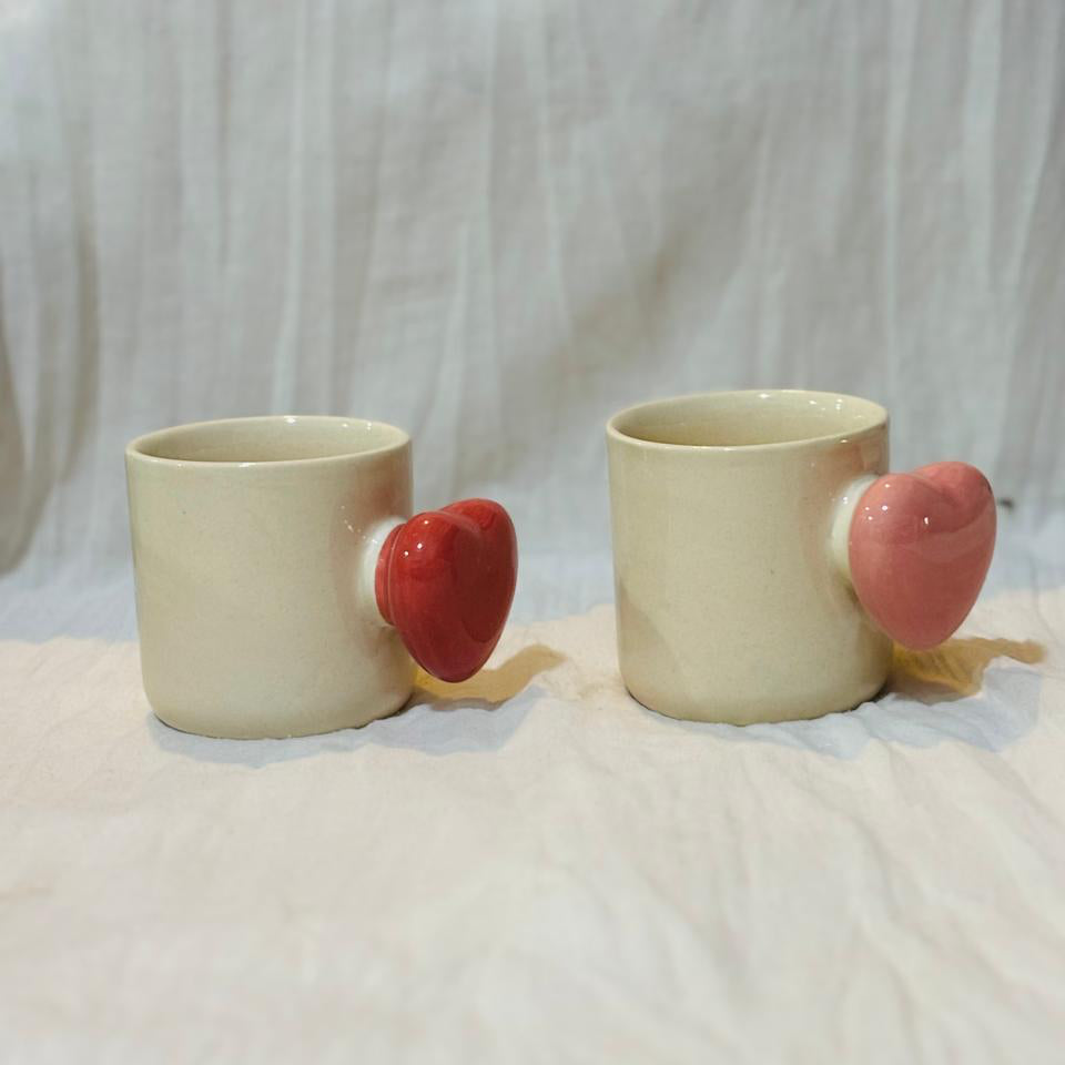 Heart handle Cup Set(set of 1)| Pinterest Inspired Design