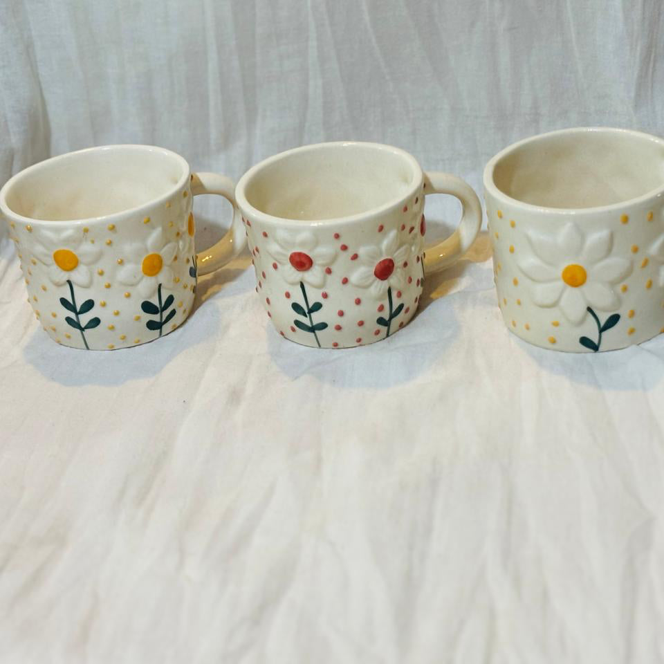 Daisies Cup Set(set of 3)| Pinterest Inspired Design