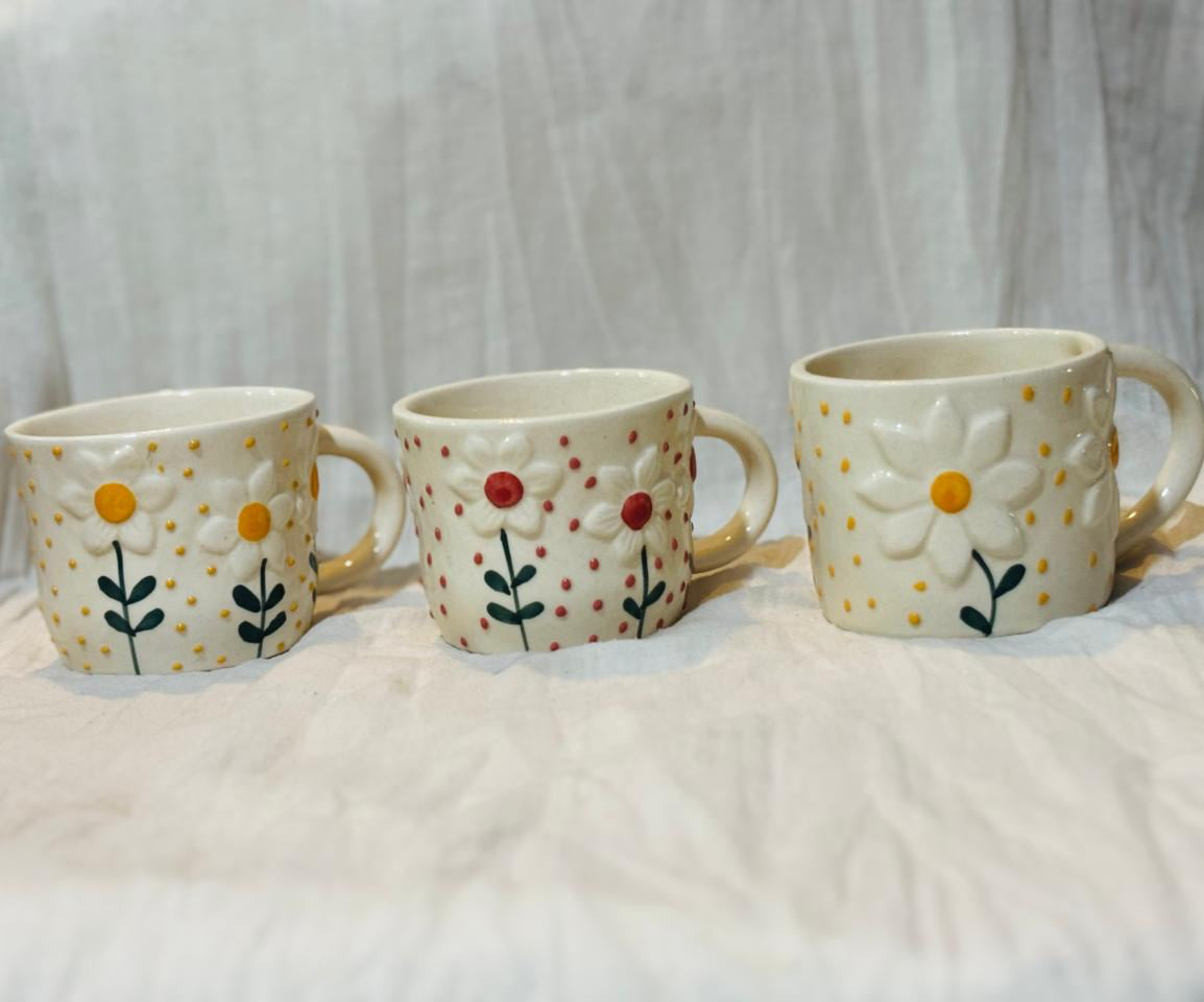 Daisies Cup Set(set of 3)| Pinterest Inspired Design