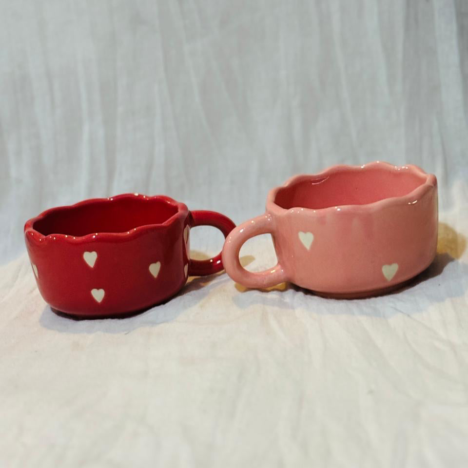 Blooming Hearts Coffee Cup Set (set of 2)| Pinterest Inspired Design