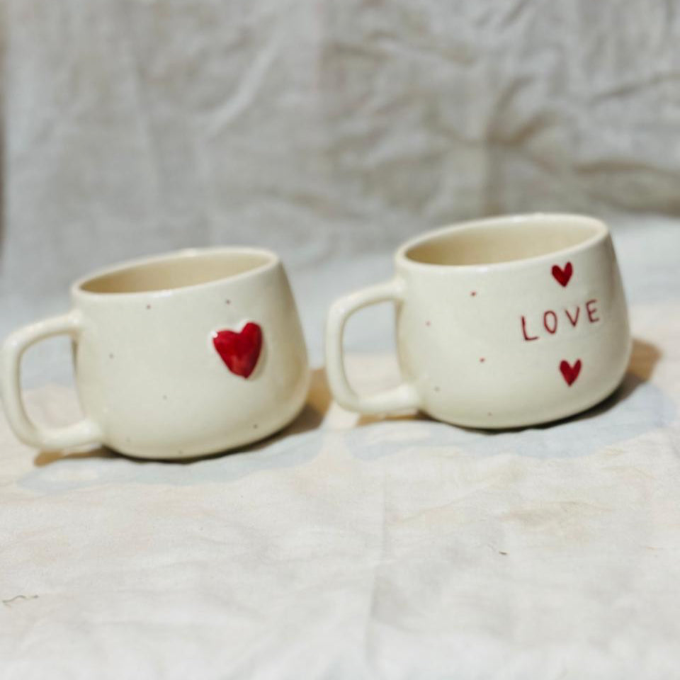 Love Heart Coffee Cup (set of 2)| Pinterest Inspired Design