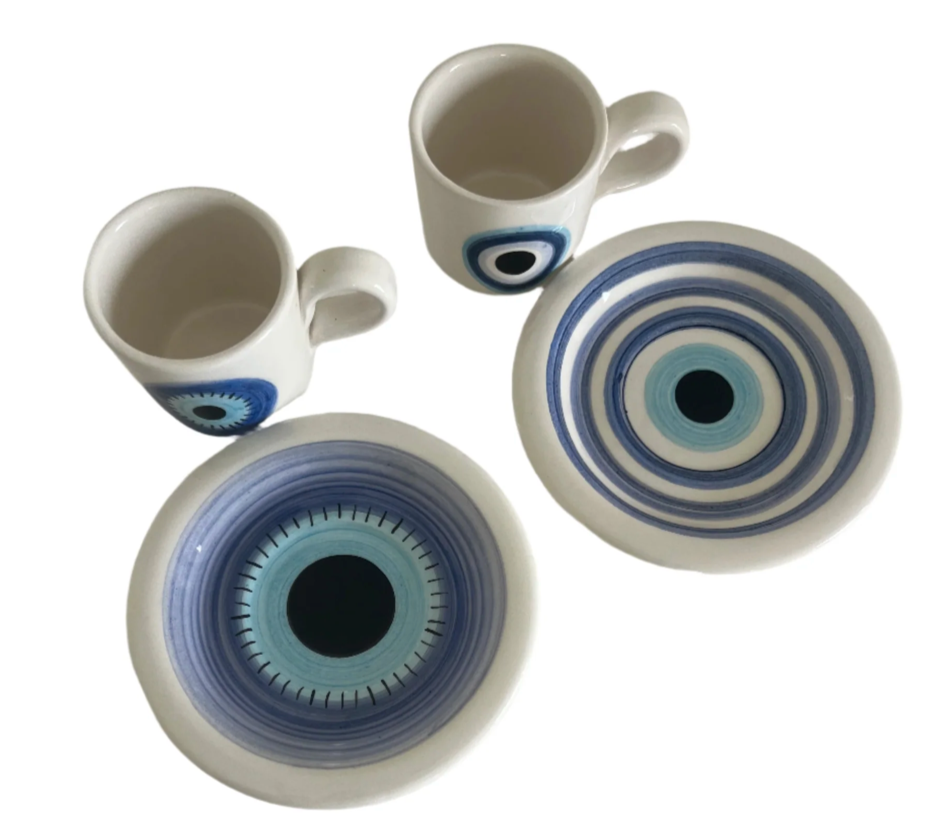 Evil Eye Cup and Saucer Set | Pinterest Inspired Design