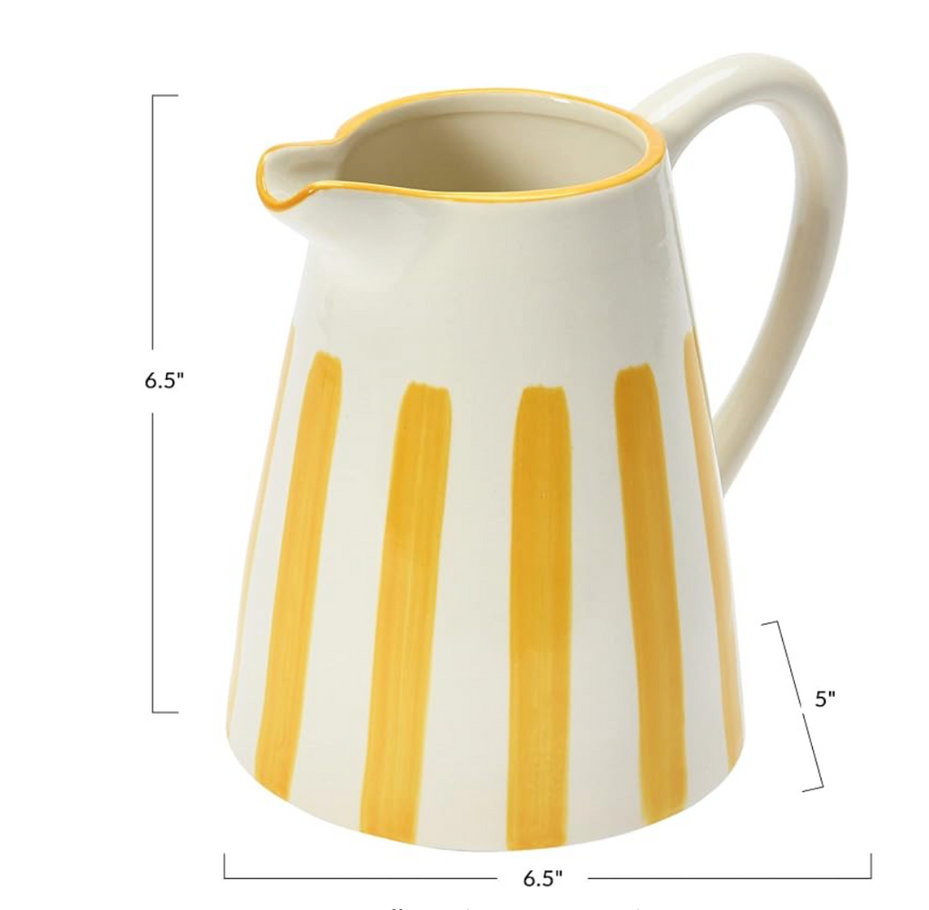 Stripe Water Jug | Ceramic