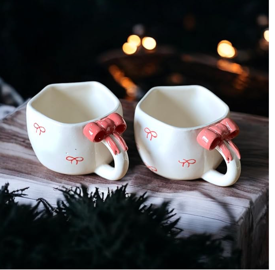 Bow Embossed Cup ( Set of 2) | Pinterest Inspired Design