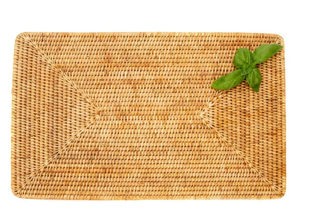 RATTAN SQUARE MATS 18x13 inch (SET OF 2)