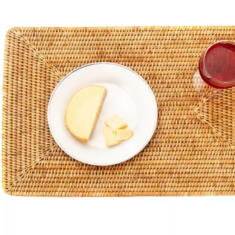 RATTAN SQUARE MATS 18x13 inch (SET OF 2)