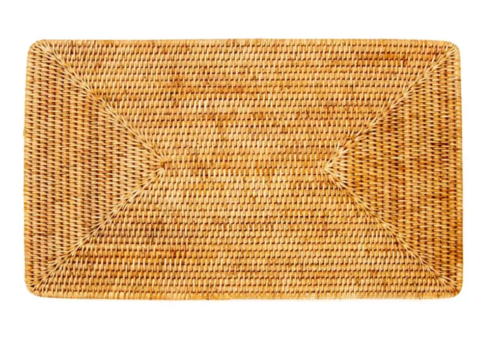 RATTAN SQUARE MATS 18x13 inch (SET OF 2)