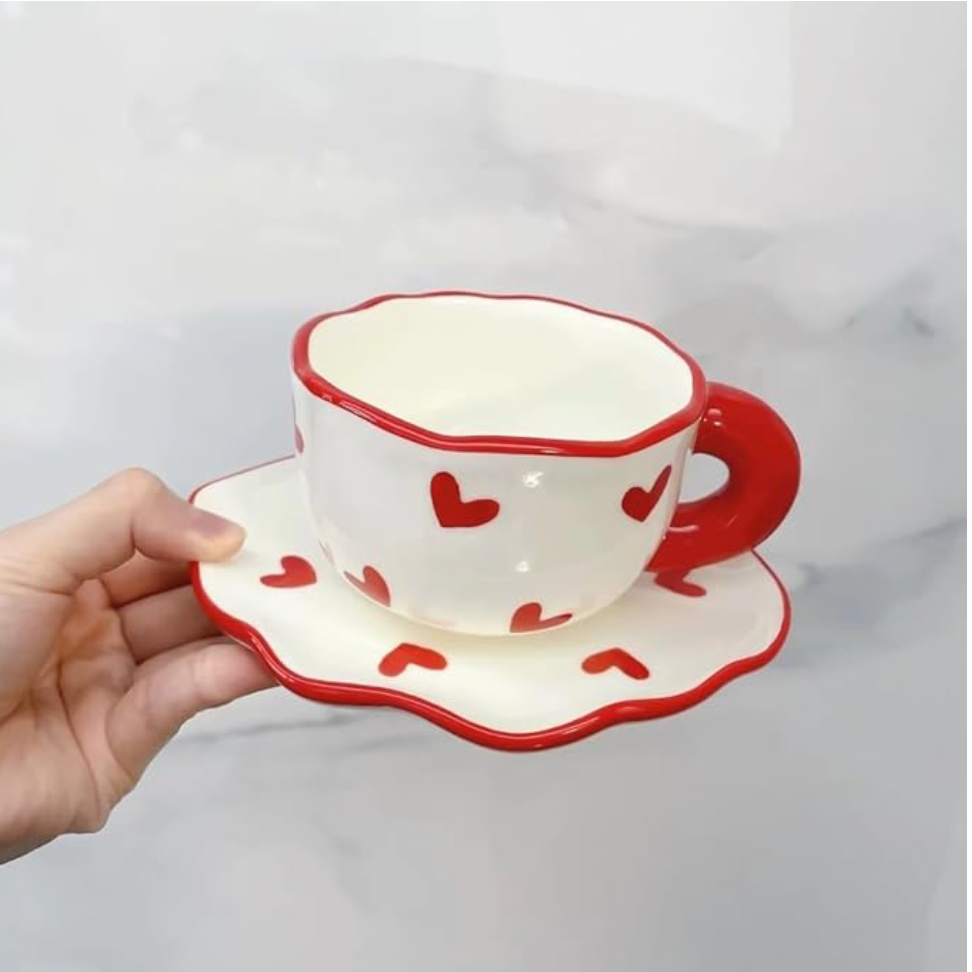 Heart Cup ( Set of Cup and Saucer) | Pinterest Inspired Design