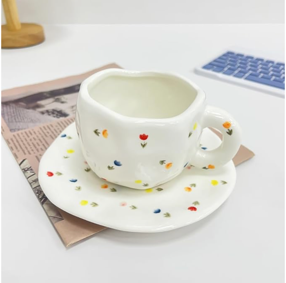 Vibrant Lil Flower Cup ( Set of Cup and Saucer) | Pinterest Inspired Design