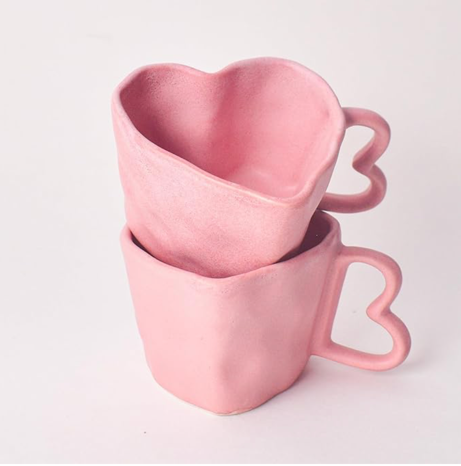 Pink Heart Cup ( Set of 2) | Pinterest Inspired Design