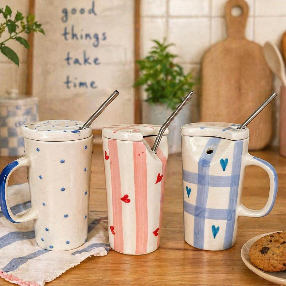 Aurelia Cold Coffee Sipper with steel straw (Set of 1) | Pinterest Inspired Design