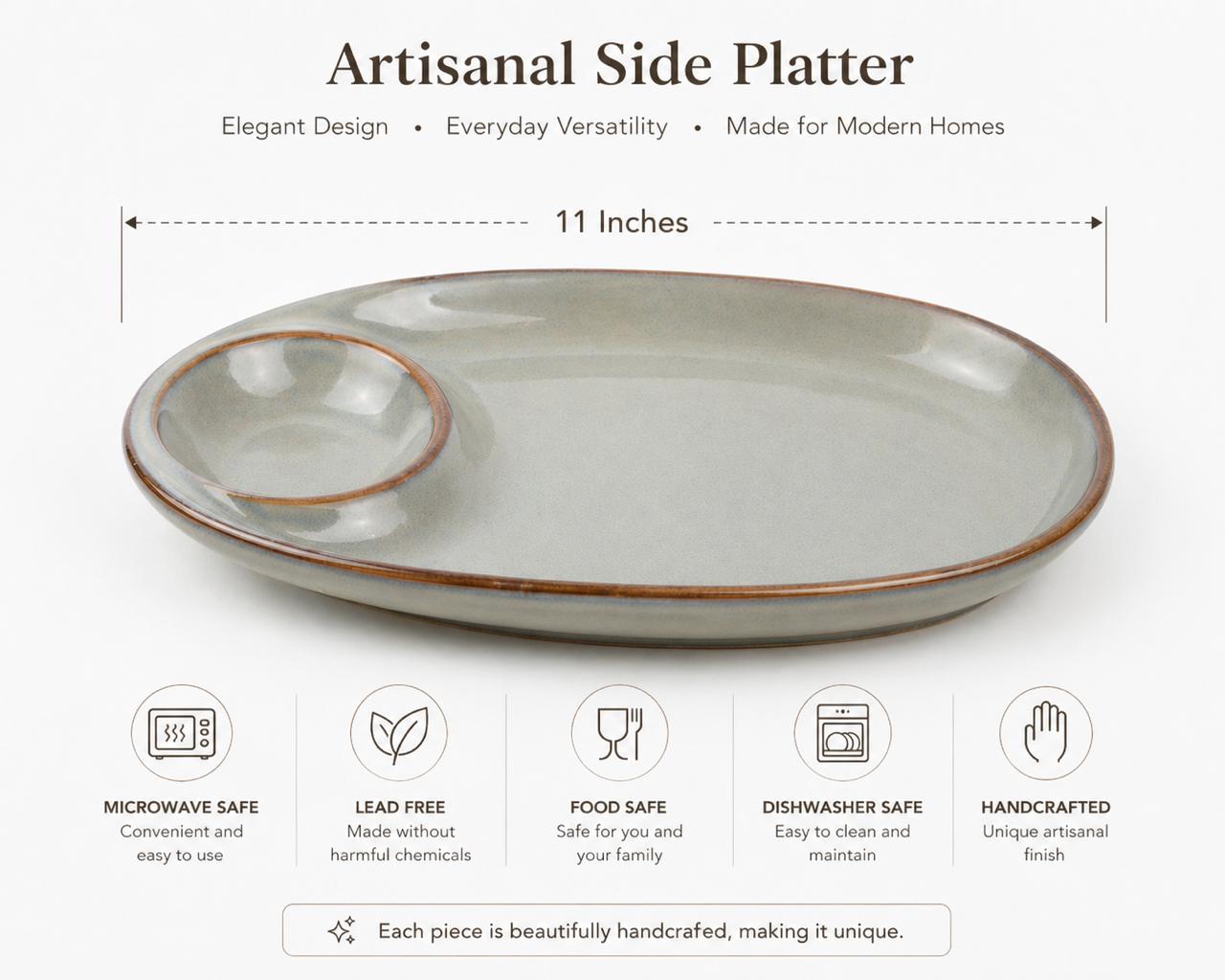 Artisanal Side Platter (set of 1)