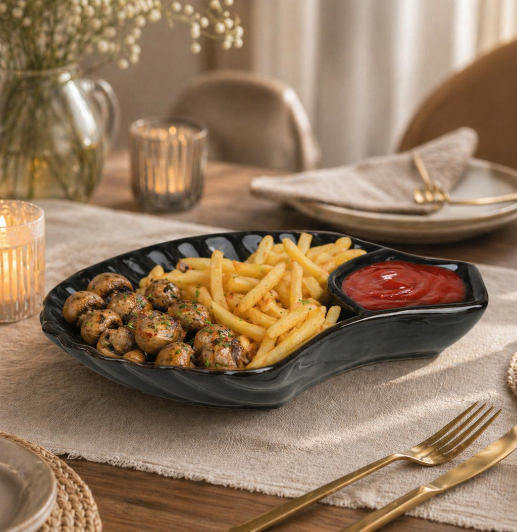 Azure Shell Chip And Dip Platter (set of 1)
