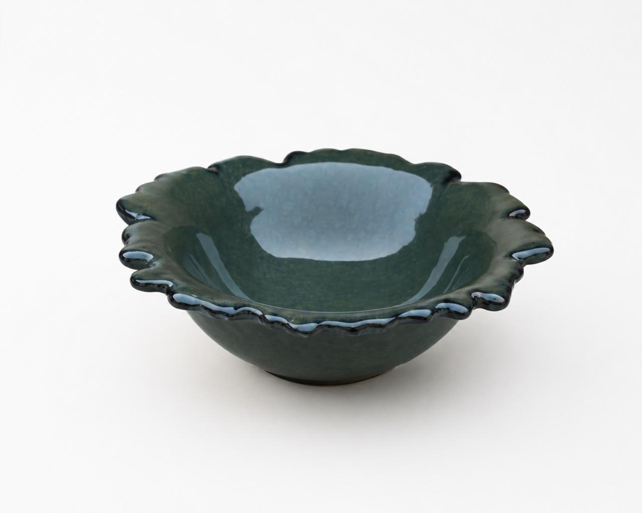 Fluted Curry Studio Ceramic Bowl (set of 1)