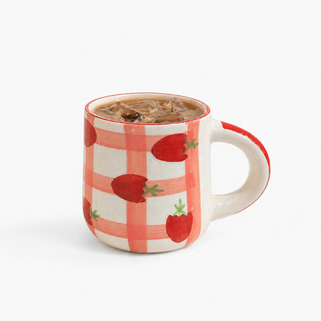 STRIPES WITH BERRY COFFEE CUP (Set of 1) | Perfect gifting option