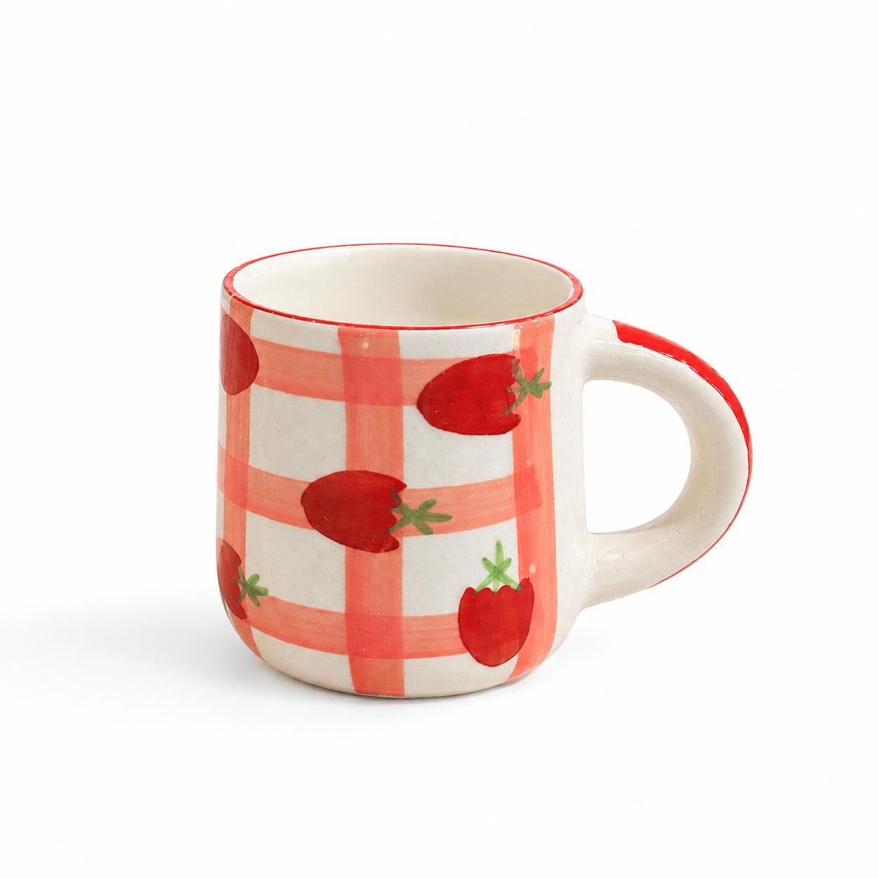 STRIPES WITH BERRY COFFEE CUP (Set of 1) | Perfect gifting option