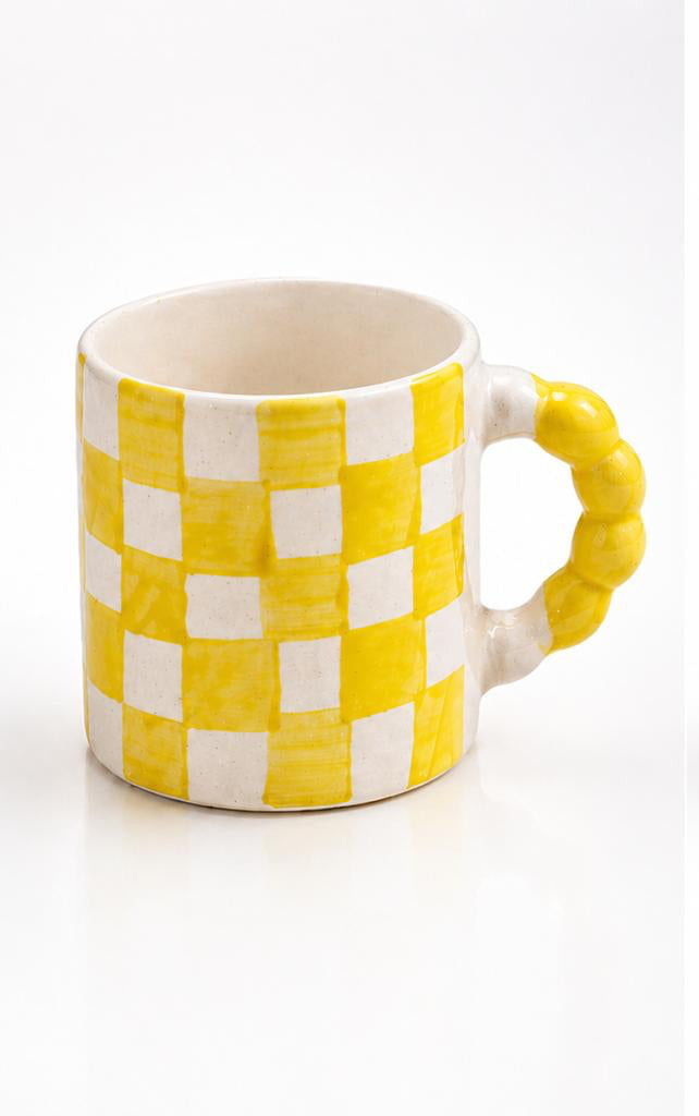 SUMMERED WITH CHECK COFFEE CUP (Set of 1) | Perfect gifting option