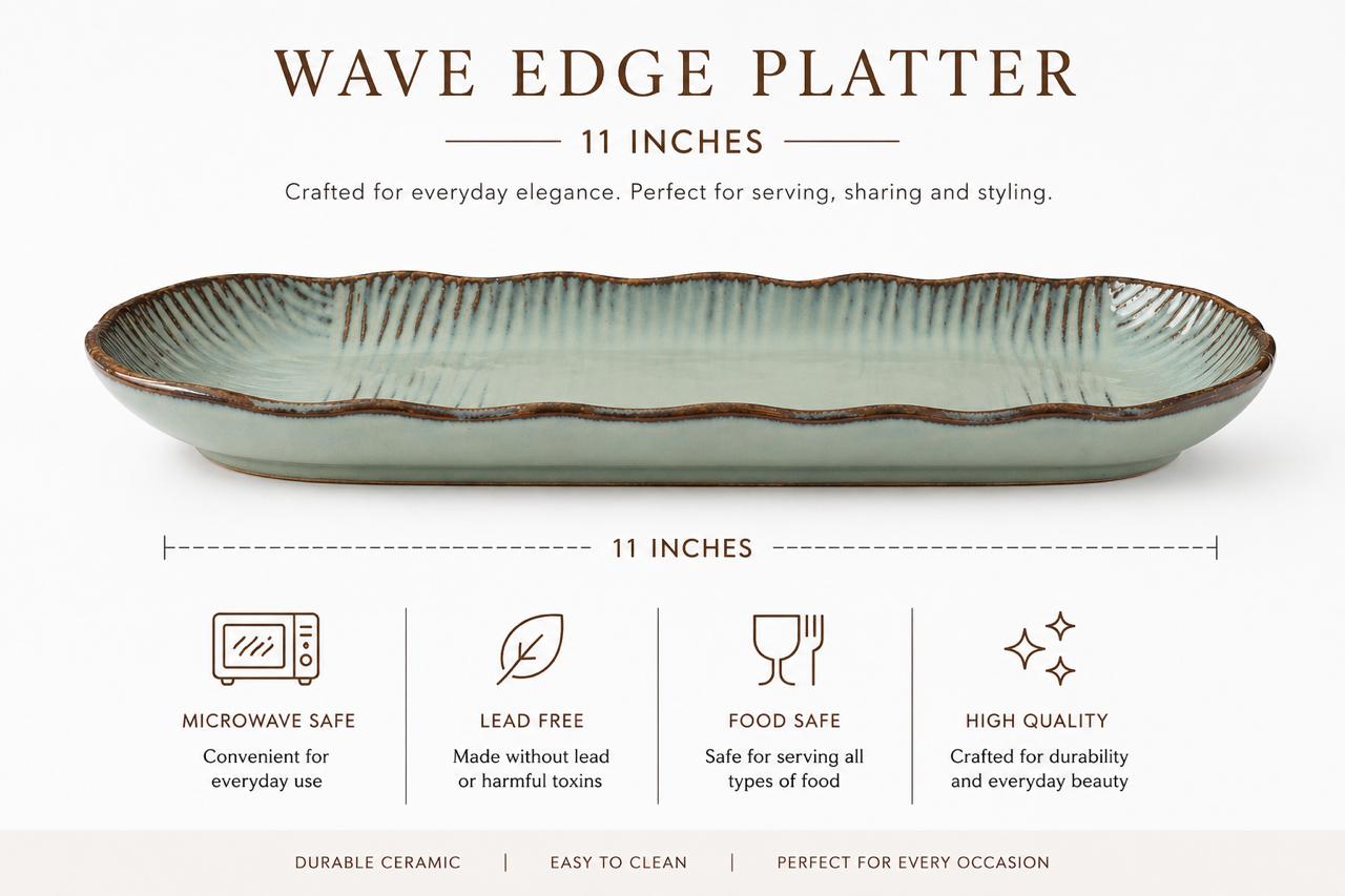 Artisanal Long Snack Platter (set of 1)